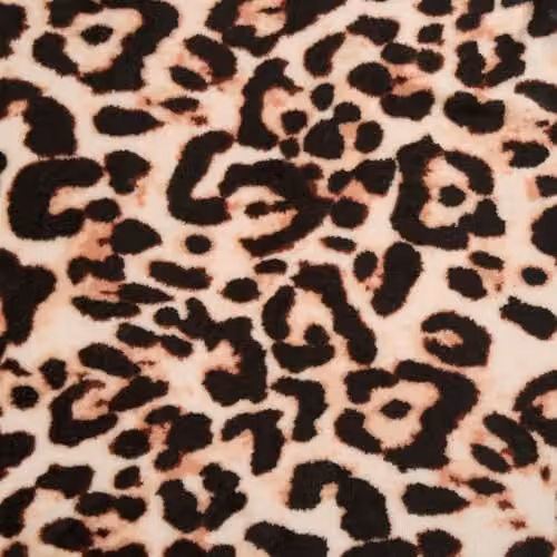 OHS Leopard Print Fleece Blanket Throw, Multicolour Brown, W/D/H: 125 x 150 cm – 4
