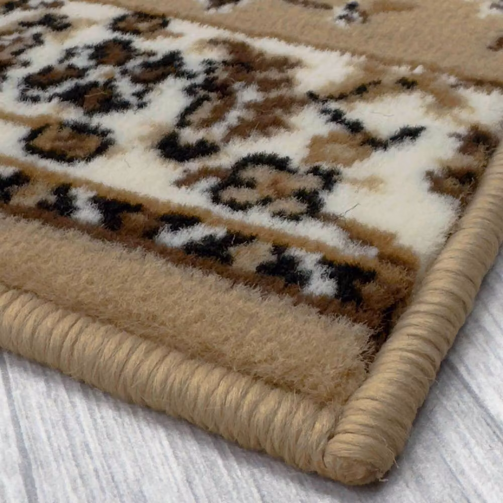 runrug Traditional Hallway Carpet Runner Rug in Beige, W: 60 cm, L: 270 cm – 3