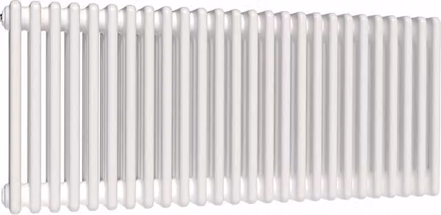 Lux Heat White Horizontal 4 Column Traditional Steel Radiator, H: 50 cm, W: 119 cm