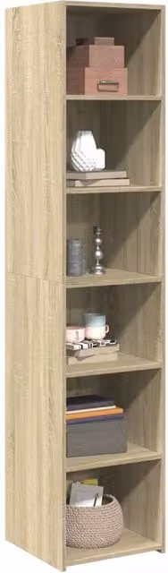 Berkfield Home Sonoma Oak Highboard in Light Brown, W/D/H: 40 x 41 x 185 cm – 1