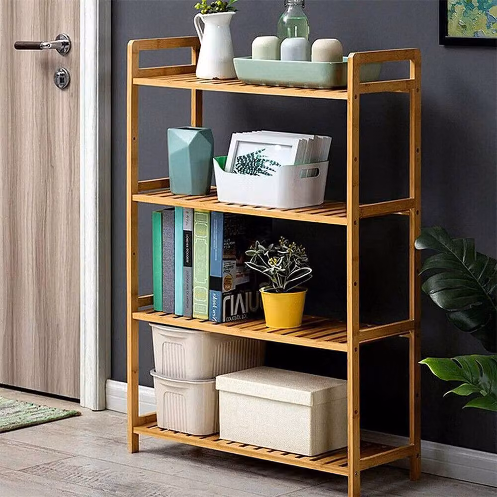 PAWNORA 4-Tier Bamboo Shoe Rack in Brown – 2