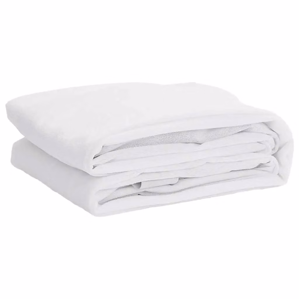 Berkfield Home Waterproof and Breathable Microfibre Mattress Protector in White, W/D/H: 140 x 220 cm – 2