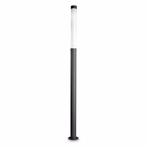 Netlighting Lyon Outdoor LED Bollard in Grey Opal, IP65, 3000K Warm White, Dimmable