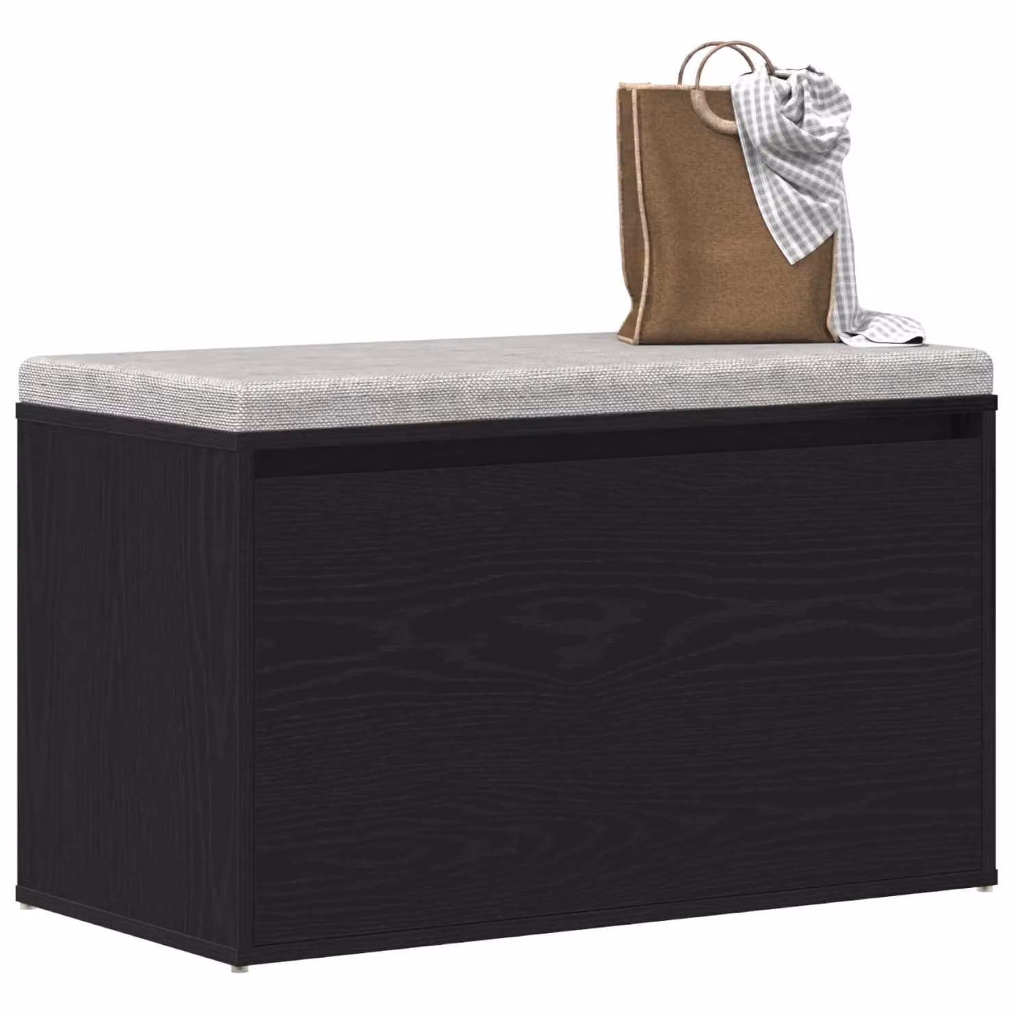 Berkfield Home Black Oak Hall Bench Shoe Rack W/D/H: 80 x 40 x 45 cm – 3
