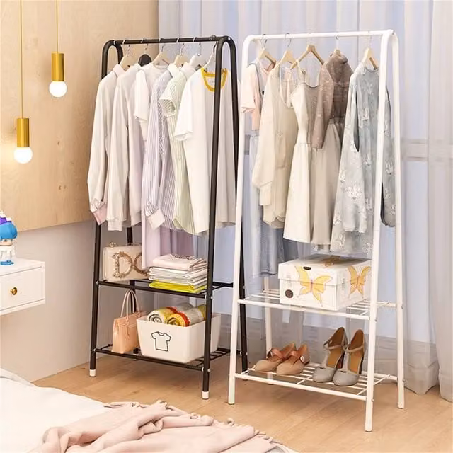 SPETLEK Black Metal Clothes Rail with Continuous Linear Rail for Garment Display and Storage – 1