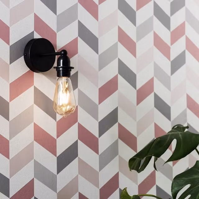 ValueLights Cambourne Black Metal Indoor Wall Light Base Fitting