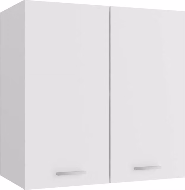Berkfield Home White Modern Wall Mounted Hanging Cabinet with Hinged Doors and Internal Shelves, W/D/H: 60 x 31 x 60 cm