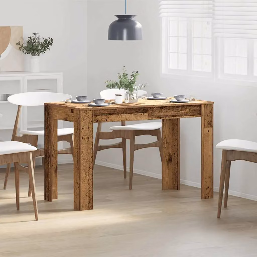 Berkfield Home Rustic Brown Rectangular Dining Table in Engineered Wood W/D/H: 120 x 60 x 76 cm – 2