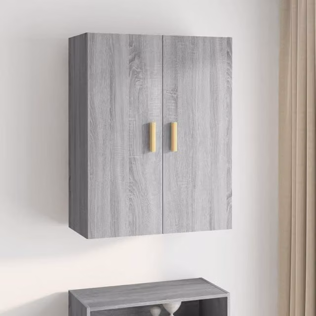 Berkfield Home Grey Sonoma Hanging Wall Cabinet W/D/H: 69.5 x 34 x 90 cm