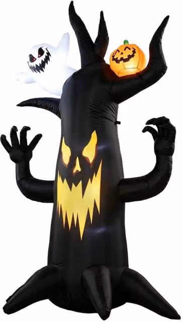 NESTLUNE 8 FT Halloween Inflatable Spooky Tree with Built-in LED Lights in Black – 1