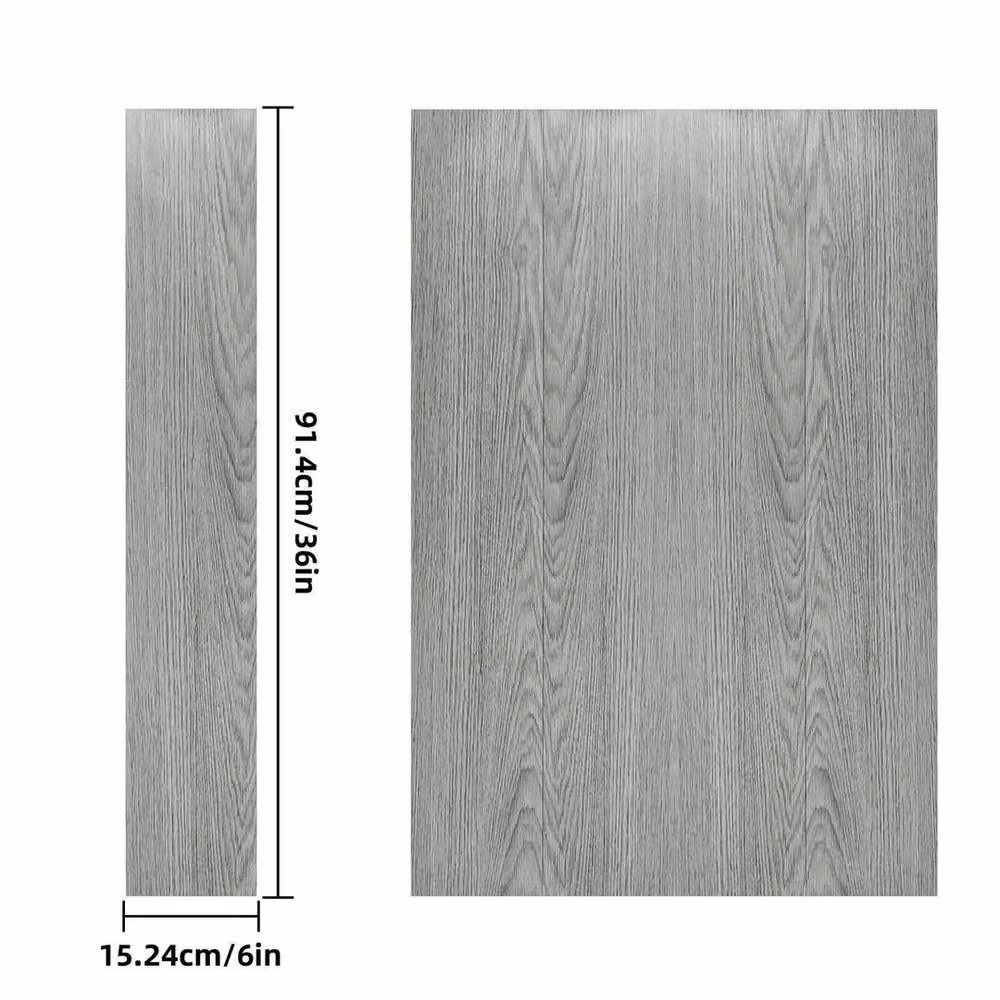 SPETLEK 36-Piece Self-Adhesive Wood-Look PVC Floor Tiles in Grey, W: 52 cm, L: 1000 cm – 2