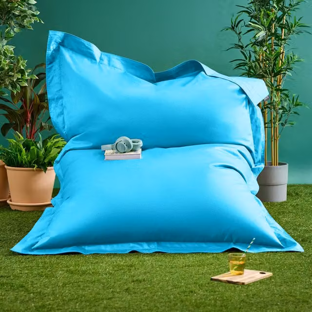 icon Adults Giant Bean Bag Floor Cushion in Blue