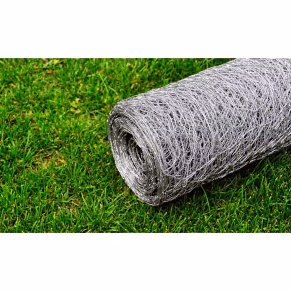 Berkfield Home Galvanised Steel Chicken Wire Fence, Silver, 25 x 0.75 m – 3