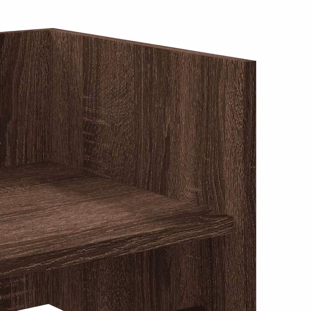 Berkfield Home Wall Mounted Shelf in Brown Oak, W/D/H: 100 x 35 x 30.5 cm – 5