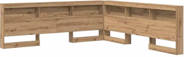 Berkfield Home Artisan Oak Storage Headboard with Integrated Shelf, Brown, Width: 180 cm – 1