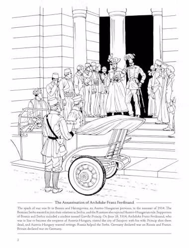 Dover Picture the Past World War I Historical Adult Colouring Book – 3