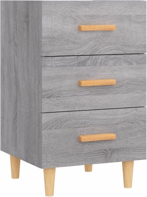 Berkfield Home Grey Sonoma Bedside Cabinet W/D/H: 40 x 40 x 66 cm – 1