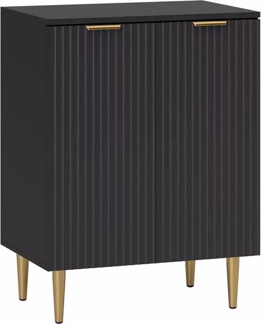 ERGOVEXA Modern Black Sideboard Buffet Cabinet for Kitchen Storage