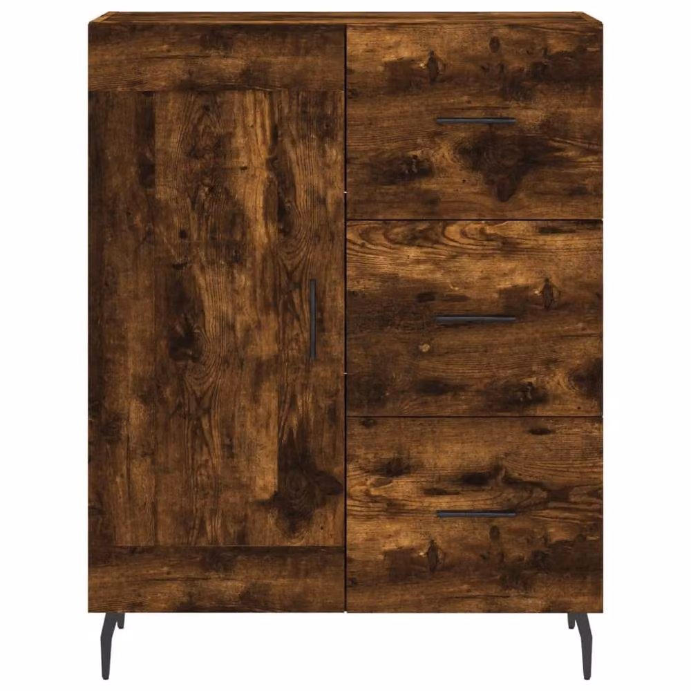 Berkfield Home Modern Smoked Oak Sideboard in Brown, W/D/H: 69.5 x 34 x 90 cm – 4