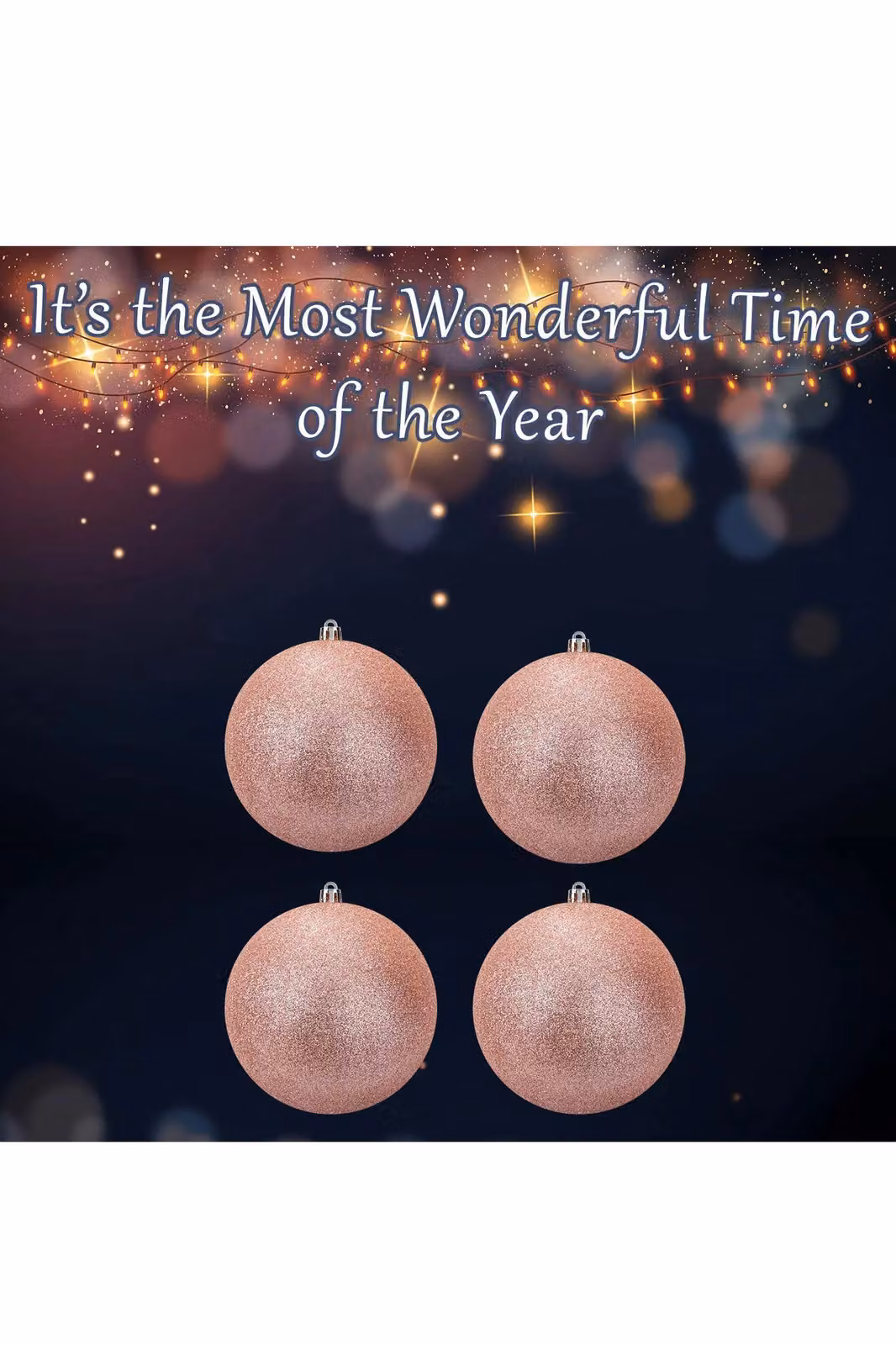 VFM e-Store Set of 4 Gold Abstract Flower Christmas Bauble Hanging Tree Ornaments, Diameter: 7 cm – 3