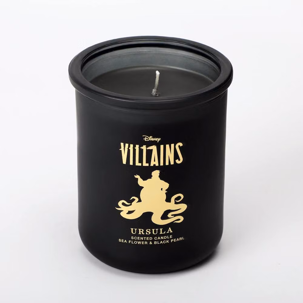 Disney Ursula Inspired Floral and Fruity Scented Glass Candle in Black and Gold, 252g – 3