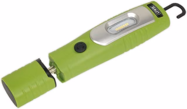 Sealey Loops 360 Swivel Inspection Light with 7 SMD and 3W SMD LEDs, Rechargeable, Green