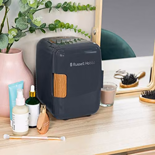 Russell Hobbs RH4CLR1001SCG 4L Mini Portable Cooler and Warmer for Drinks and Cosmetics, Grey and Wood Effect – 10