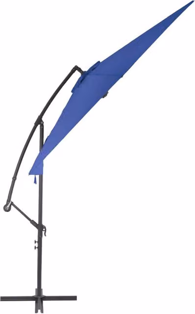 Berkfield Home Elegant Blue Cantilever Garden Umbrella with Aluminium Pole, Diameter: 300 cm