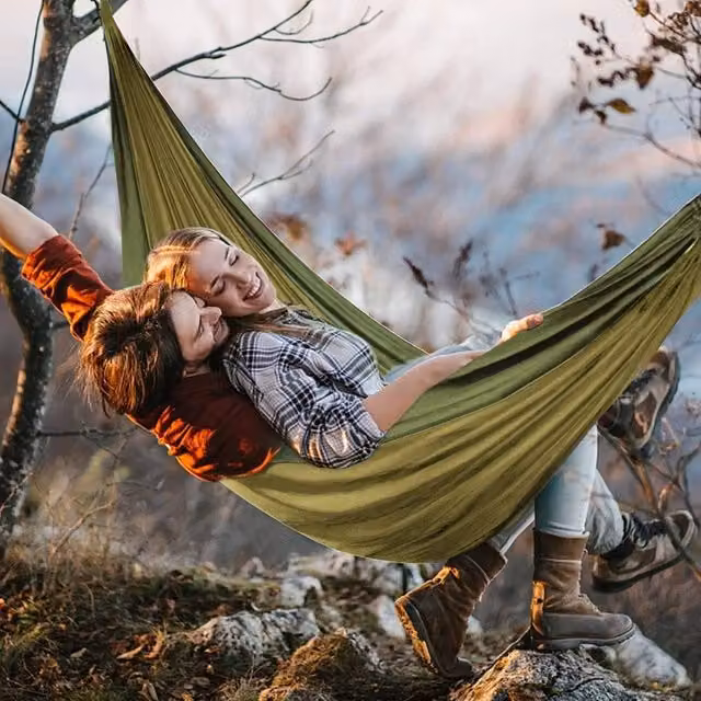 Kelvenix Double Person Outdoor Hammock in Green