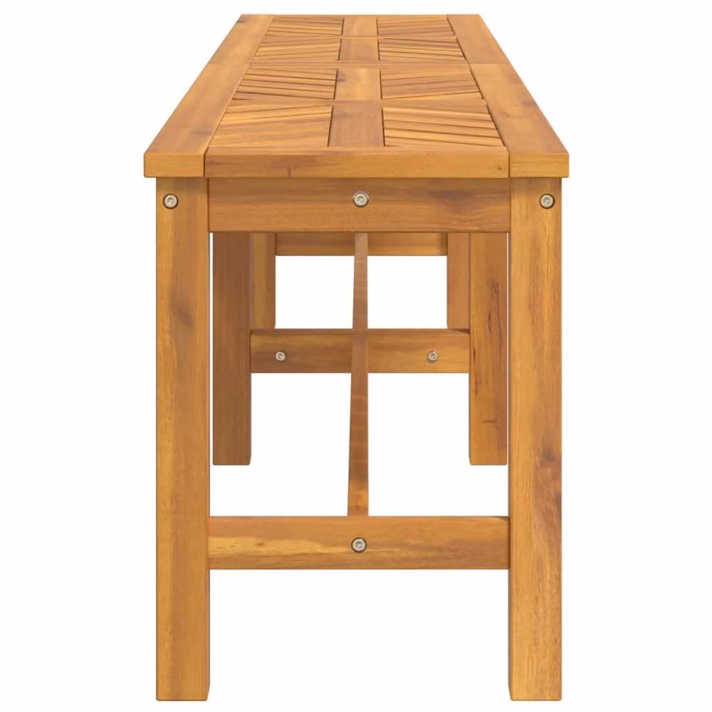 Berkfield Home Beautiful Garden Bench in Brown Oiled Solid Acacia Wood, W: 180 cm, D: 45 cm, H: 35 cm – 2