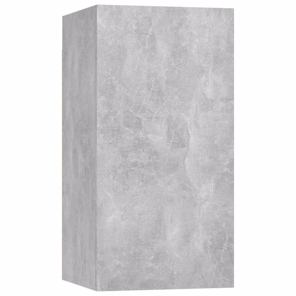 Berkfield Home Set of 2 TV Cabinets in Concrete Grey, Engineered Wood, W/D/H: 30.5 x 30 x 60 cm – 4