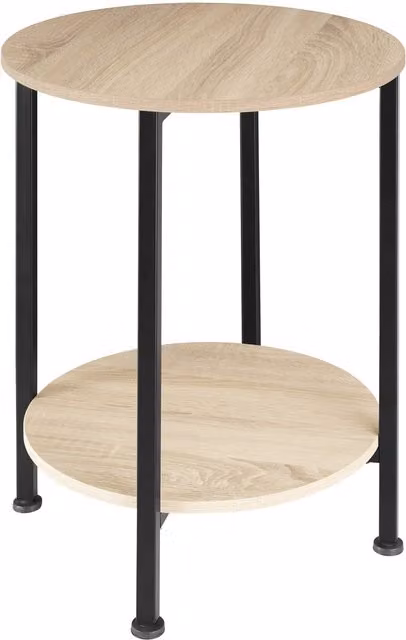 Tectake Ballina Industrial Bedside Table in Oak Sonoma and Black