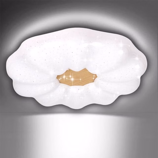 Living Star 24W Flower Shaped LED Ceiling Light, 2500 Lumen, Warm White, White