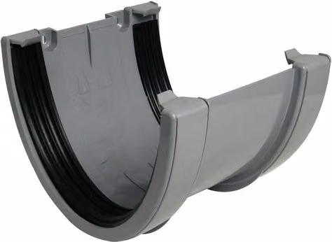 FloPlast Grey Half Round PVC Gutter Union Bracket 170mm