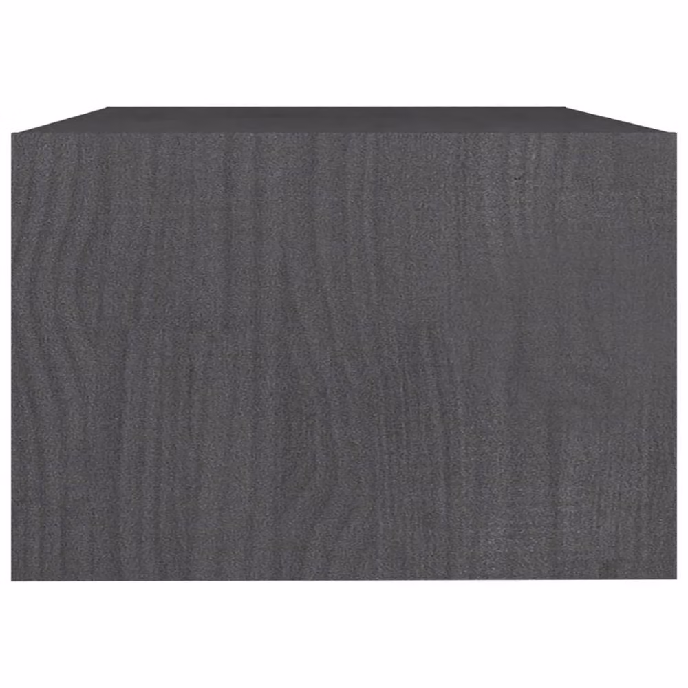 Berkfield Home Modern Rectangular Coffee Table in Grey Solid Pinewood, W: 75 cm, D: 50 cm, H: 33.5 cm – 4