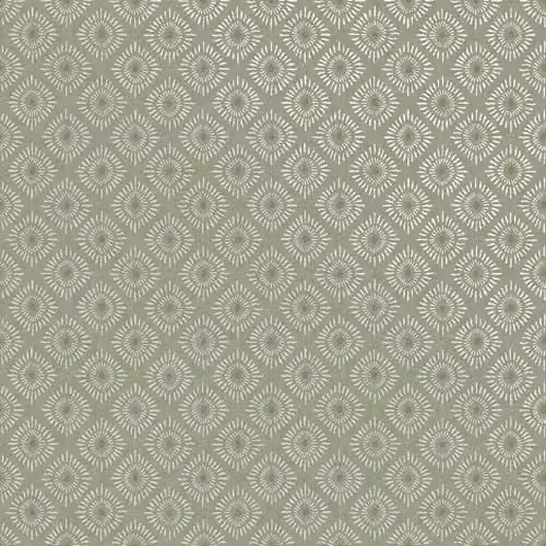 Holden Decor Indian Sunburst Oriental Geometric Pattern Wallpaper in Green