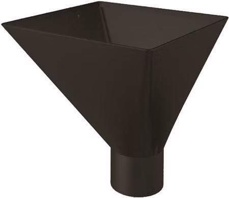 Lindab Large Steel Water Hopper, 75mm, Black