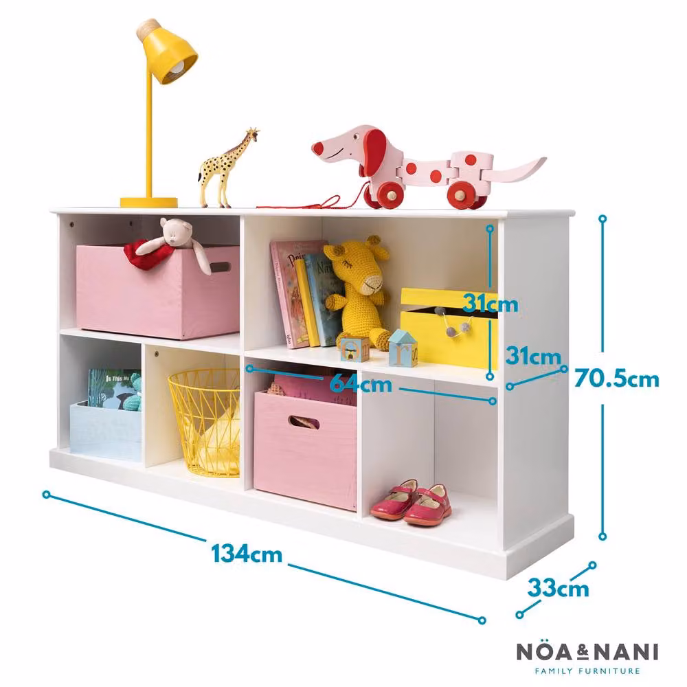 Nöa and Nani Halmstad Toy Cube Storage Unit in White – 2