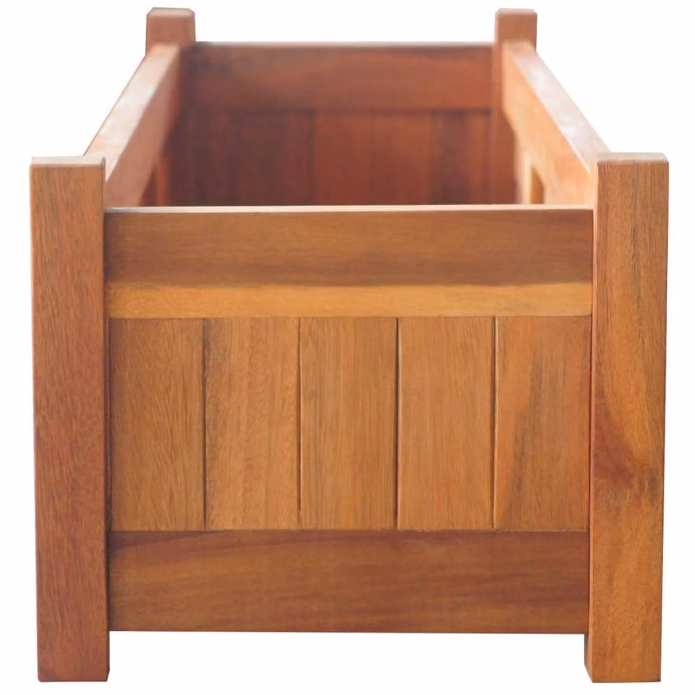 Berkfield Home Garden Acacia Wood Raised Beds, 2 Pack, Brown, W: 100 cm, D: 30 cm, H: 25 cm – 3