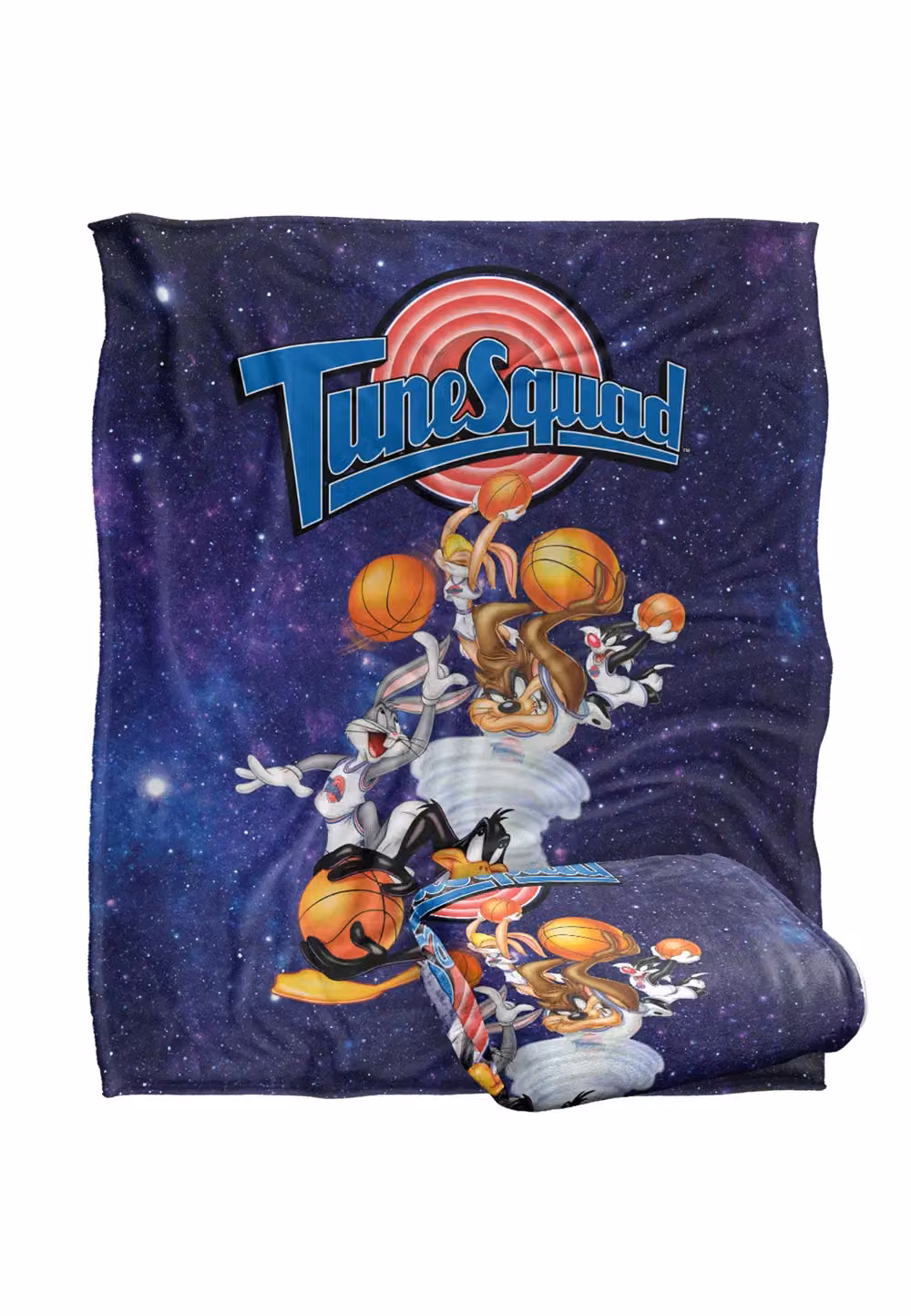 Warner Brothers Space Jam Silky Touch Super Soft Throw Blanket in White and Multicolour, W: 152 cm, D: 127 cm – 2