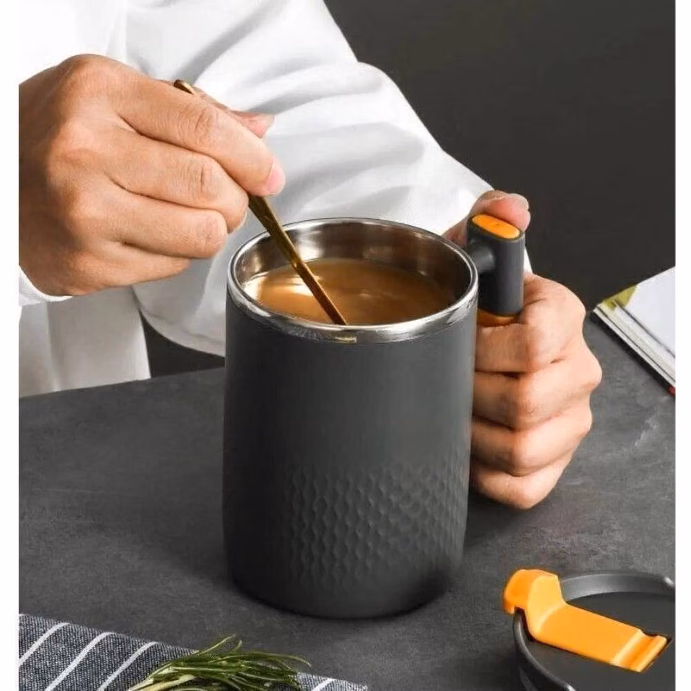 SPETLEK Double Walled 304 Stainless Steel Coffee Mug, Dark Grey, 450ml – 4