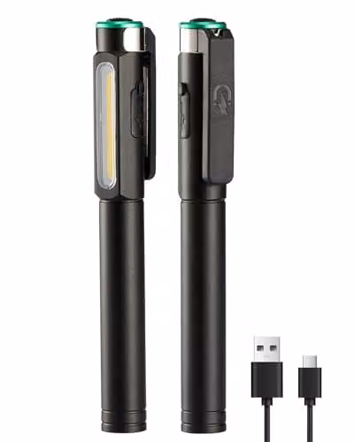 KOOLITE Rechargeable LED Work Light with Magnetic Clip and IK07 Aluminium Body in Black – 1