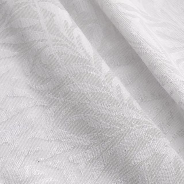 William Morris At Home Willow Bough Sheer Voile Floral Fabric in Chalk White