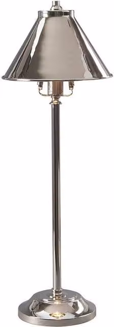 Netlighting Provence 1 Light Table Lamp in Grey with Polished Nickel Finish and E14 Socket