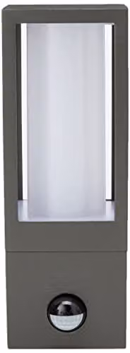 Luceco Azurar Grey Exterior Decorative GU10 Wall Lantern with PIR Motion and Dusk Sensors, IP44 Rated – 2