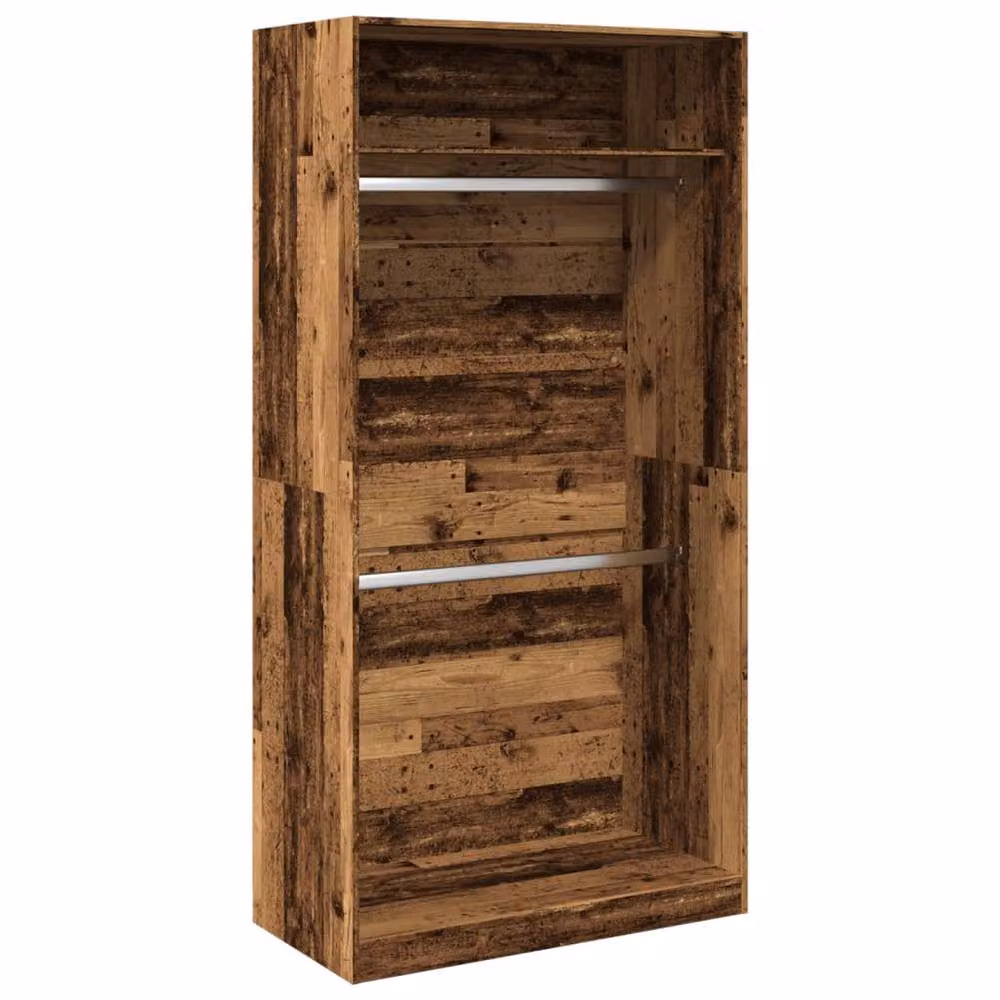 Berkfield Home Old Wood Wardrobe in Brown, W/D/H: 100 x 50 x 200 cm – 2