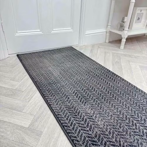 runrug Empire Hallway Runner Rug in Grey, W/D/H: 60 x 360 cm, 9mm Thick – 1