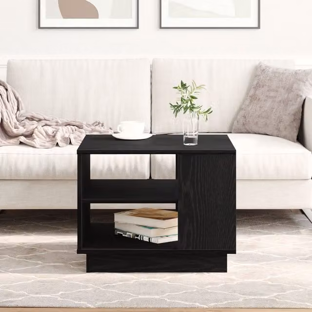 Berkfield Home Black Oak Coffee Table, W/D/H: 55 x 55 x 42 cm – 1