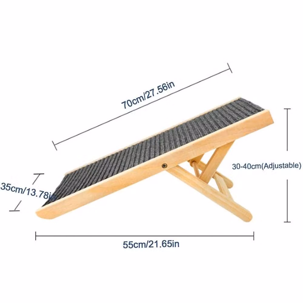 EONLION Lightweight Dog Pet Ramp for Cars and Vehicles in Natural Wood, W/D/H: 200 x 100 cm – 2