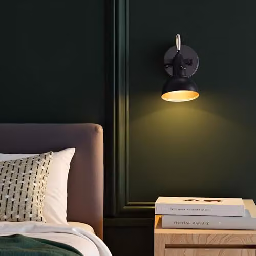 Briloner Vintage Adjustable Wall Light, Black and Gold, E14 Socket, Max 40W, H 15.6 x W 10 x D 10 cm – 6